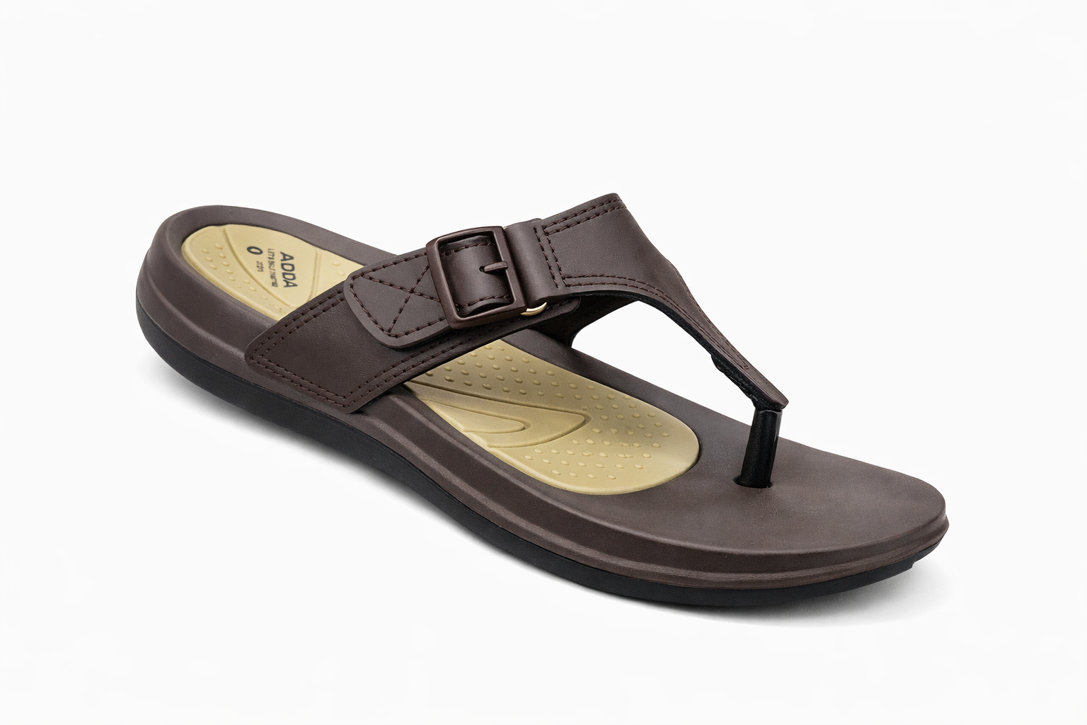 Women’s Adjustable Buckle Toe-Post Sandals – Lightweight Comfortable Casual Flip Flops