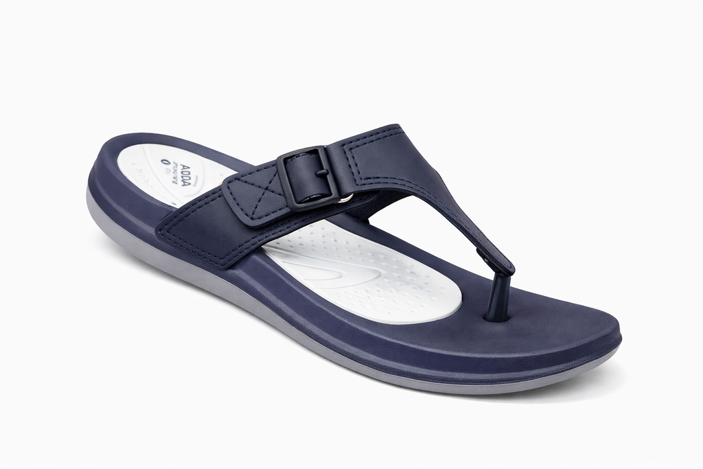 Women’s Adjustable Buckle Toe-Post Sandals – Lightweight Comfortable Casual Flip Flops