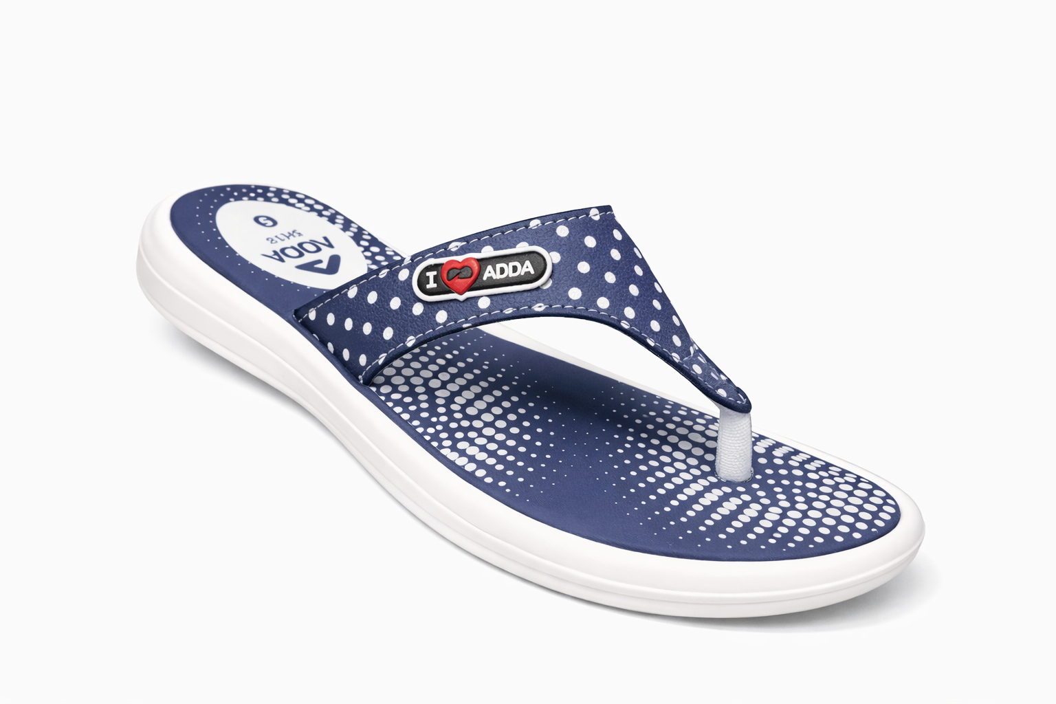 ADDA Women’s Comfort Thong Flip Flops | Lightweight Casual Slippers | Soft Cushion Sole | Stylish Daily Wear Sandals (Red/Navy)