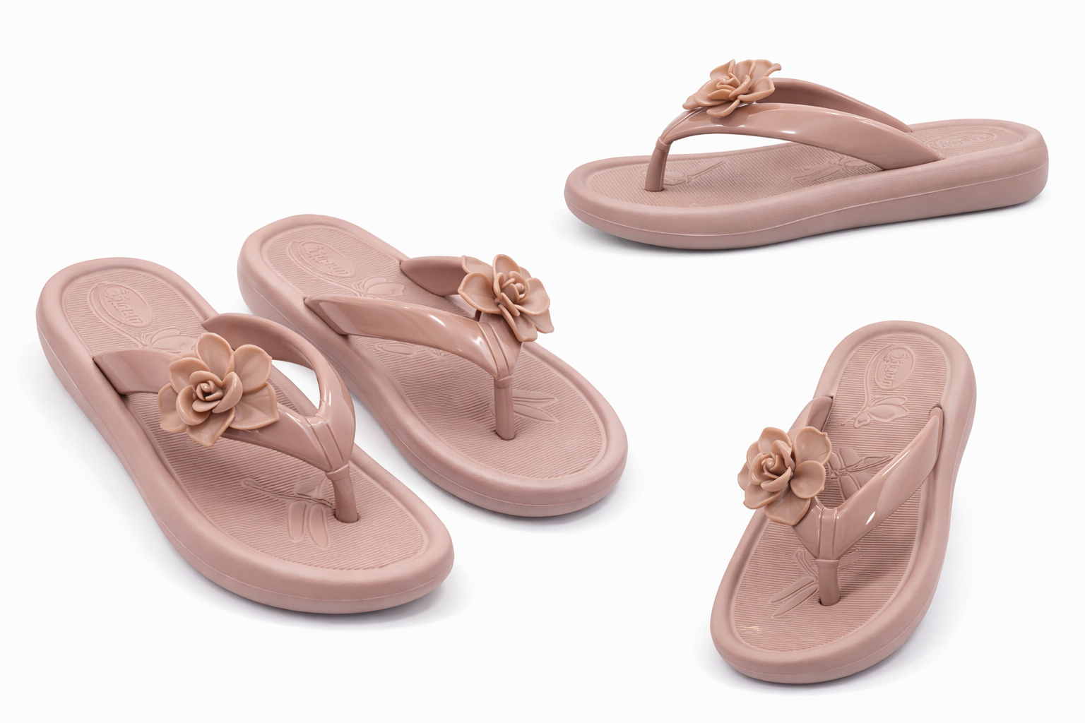 Cute Baby Girl Flower Flip-Flop Sandals – Soft Pink Lightweight Summer Slippers for Kids