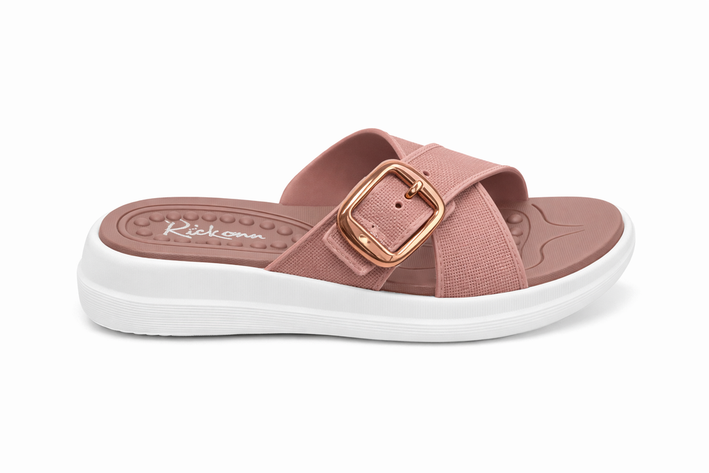 Women’s Black Casual Comfort Slide Sandal | Adjustable Buckle | Lightweight Sole
