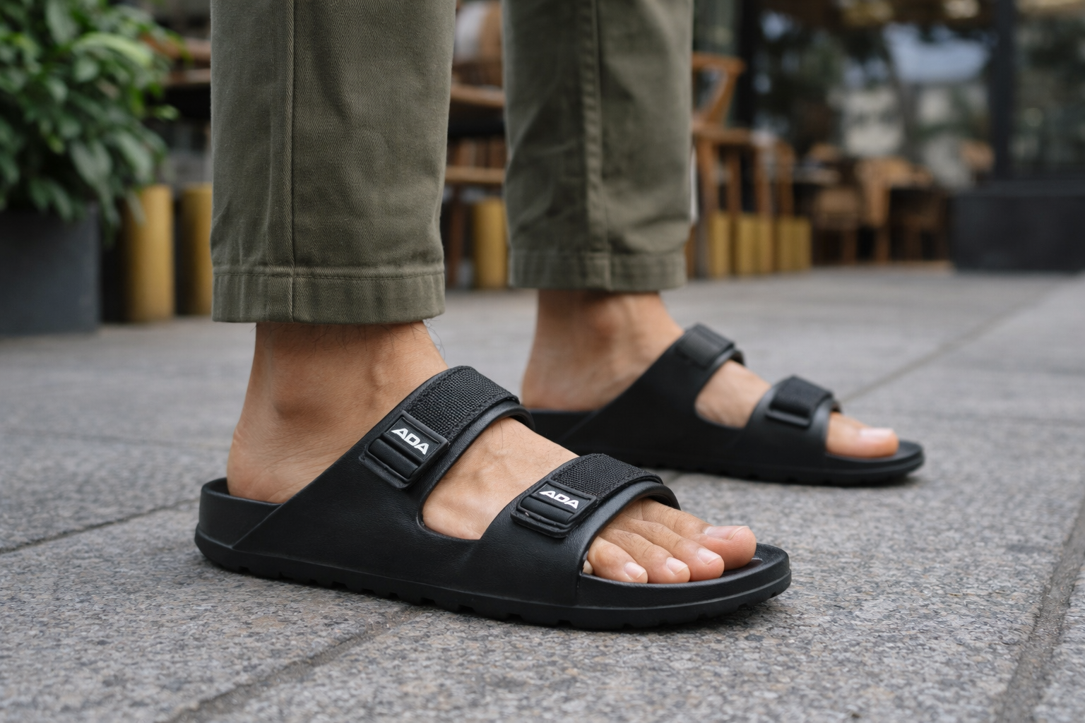 Men’s Lightweight Adjustable Strap Slide Sandals