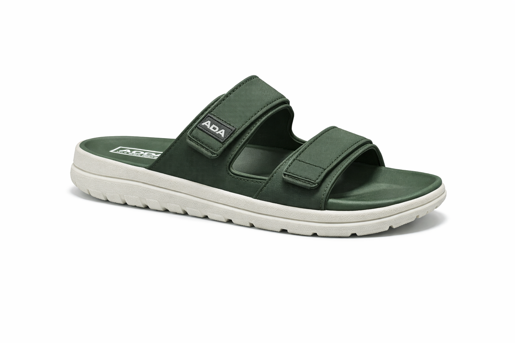 Men’s Lightweight Olive Comfort Slide Sandals