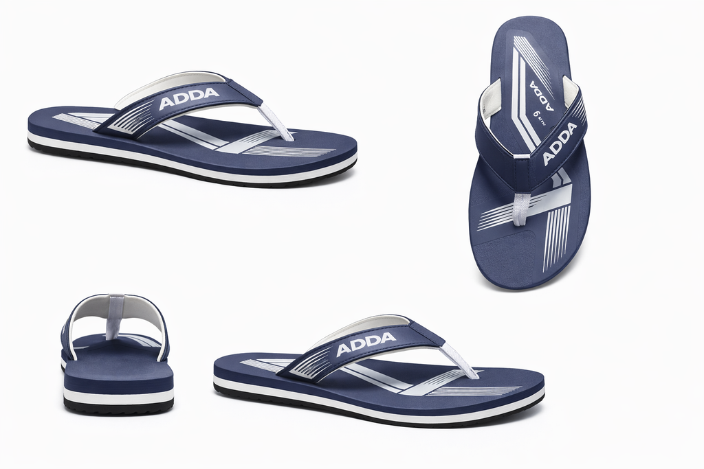 ADDA Men’s Olive Green Flip-Flops | Lightweight Comfortable Casual Slippers for Daily Wear