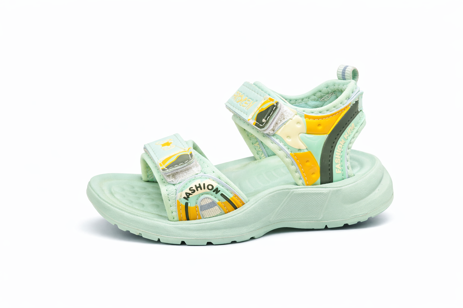 Kids Mint Green Sports Sandals – Lightweight Comfortable Velcro Sandals for Boys & Girls