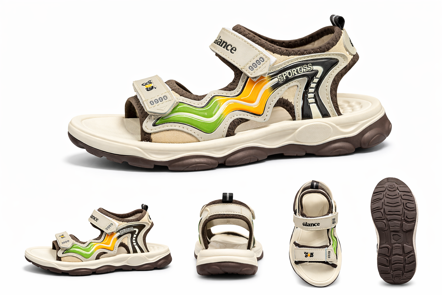 Kids Sport Sandals – Comfortable Outdoor Play Sandal with Adjustable Velcro