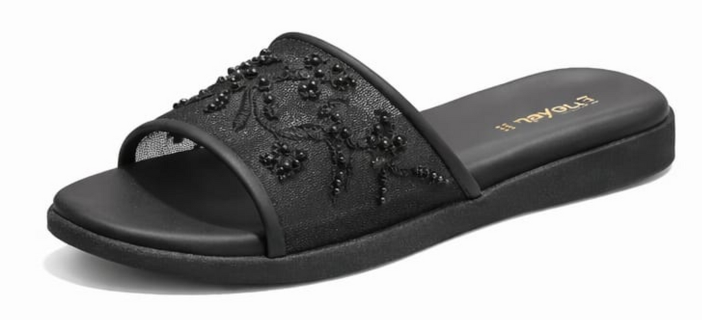 Elegant Embellished Slide Sandals