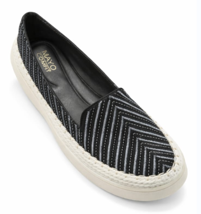 Women’s Chevron Pattern Slip-On Platform Shoes