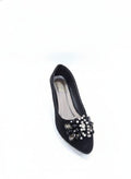 women’s black block-heel bellie