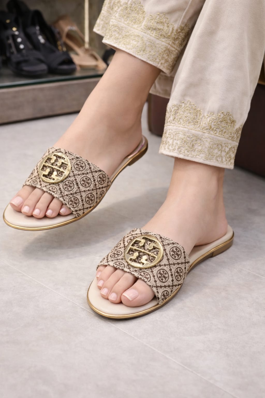 women’s designer slip-on flats
