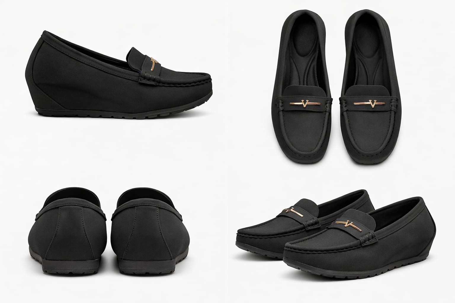 women’s comfort wedge loafers