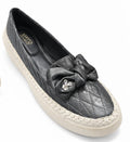 Women’s Quilted Bow Detail Slip-On Platform Shoes