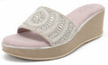 Women’s Pearl Embellished Wedge Slide