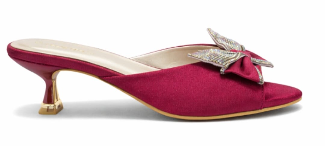 Women’s Elegant Bow Detail Mule Heels