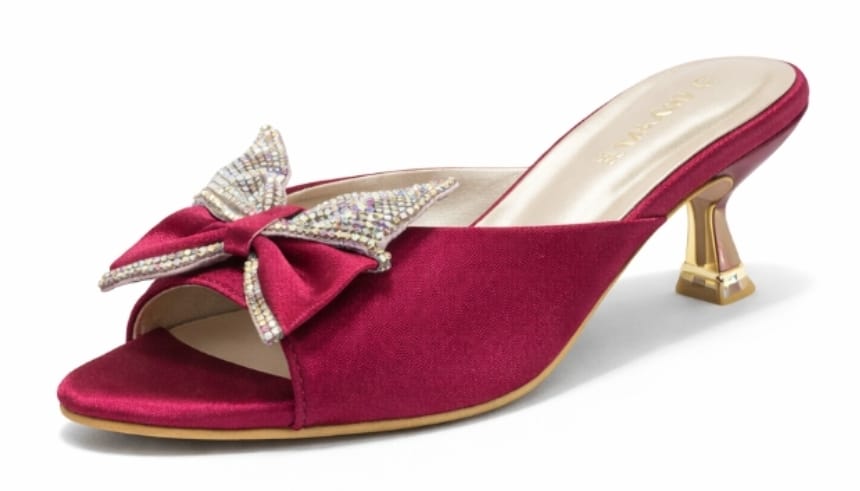 Women’s Elegant Bow Detail Mule Heels