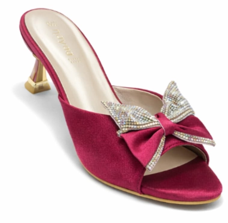 Women’s Elegant Bow Detail Mule Heels