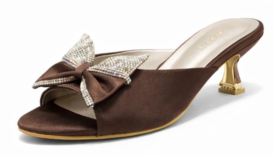 Women’s Elegant Bow Detail Mule Heels