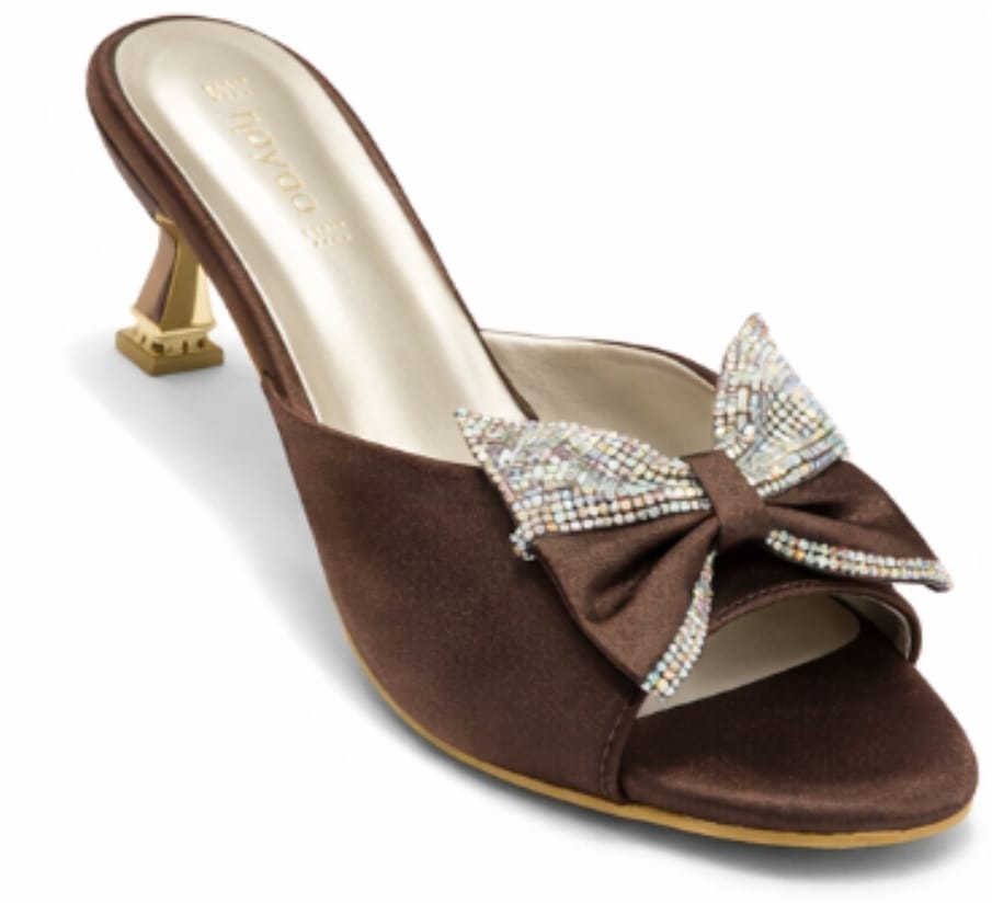 Women’s Elegant Bow Detail Mule Heels