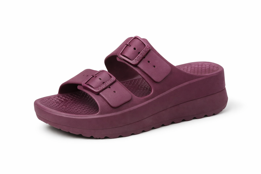 Mint Green Double Strap Platform Slippers for Women