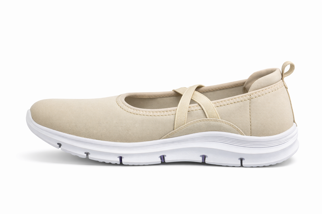 Women’s Brown Casual Slip-On Walking Shoes with Elastic Cross Strap & Cushioned Sole