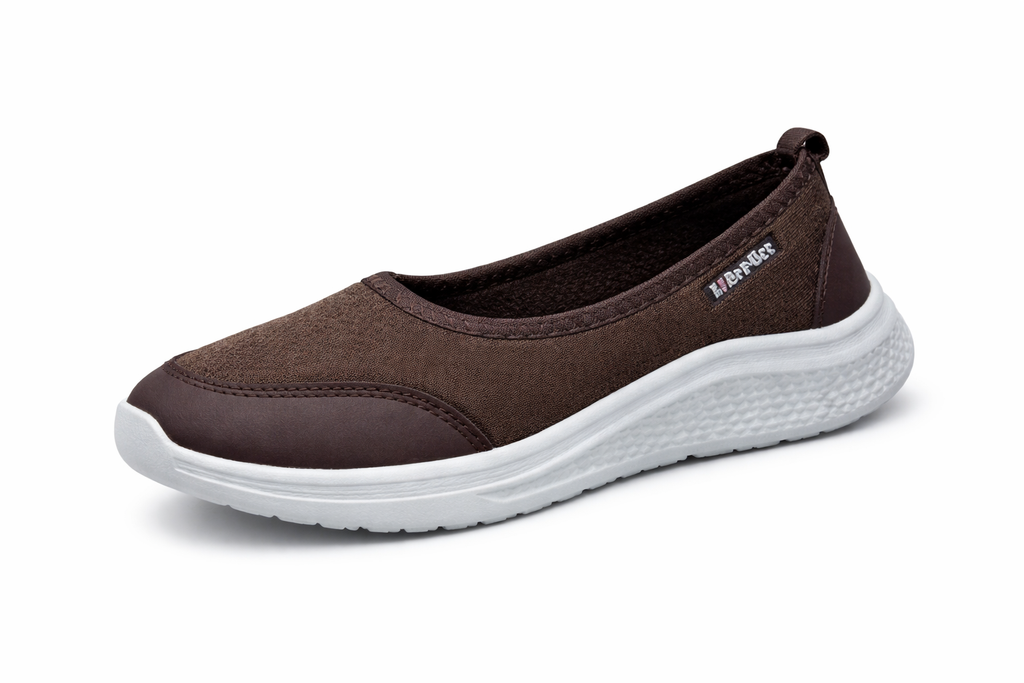 Women’s Brown Slip-On Comfort Walking Shoes