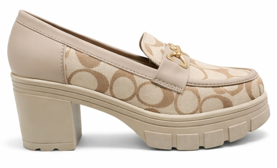 👠 Premium Printed Platform Heel Loafers