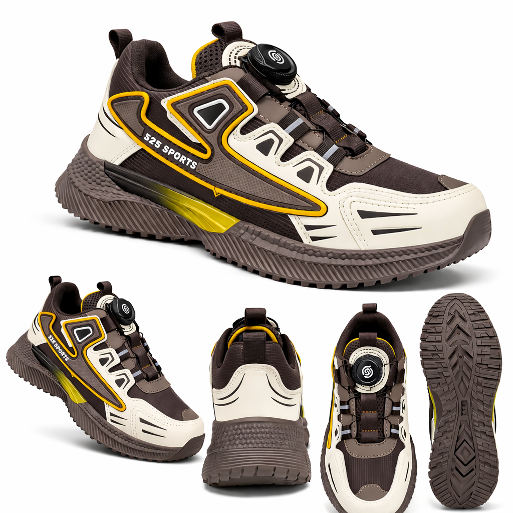 Kids Sports Running Shoes with Dial Lace – Lightweight Breathable Sneakers