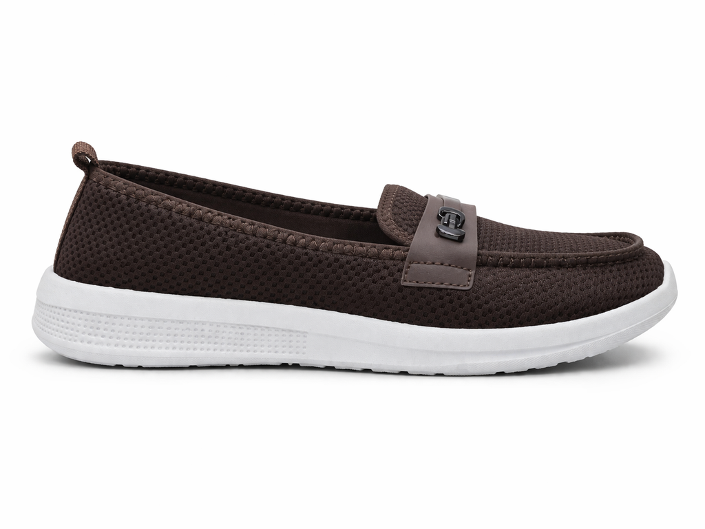 Women's Lightweight Casual Slip-On Shoes – Comfortable Everyday Walking Loafers (Black)