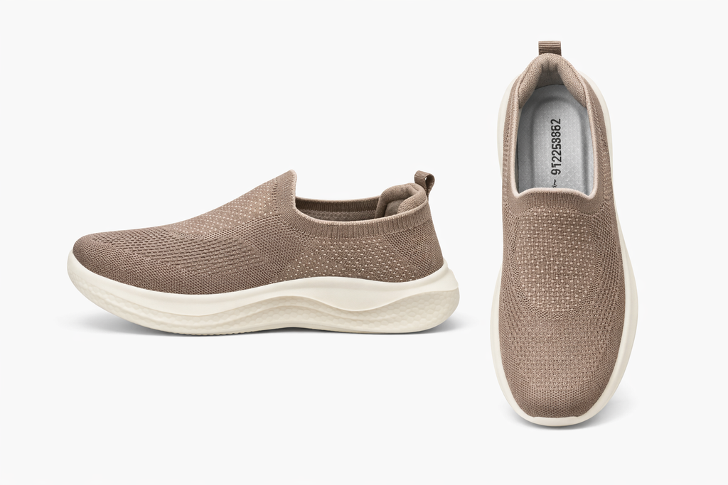 Women’s Lightweight Slip-On Walking Shoes | Breathable Knit Casual Sneakers | Comfort Foam Sole