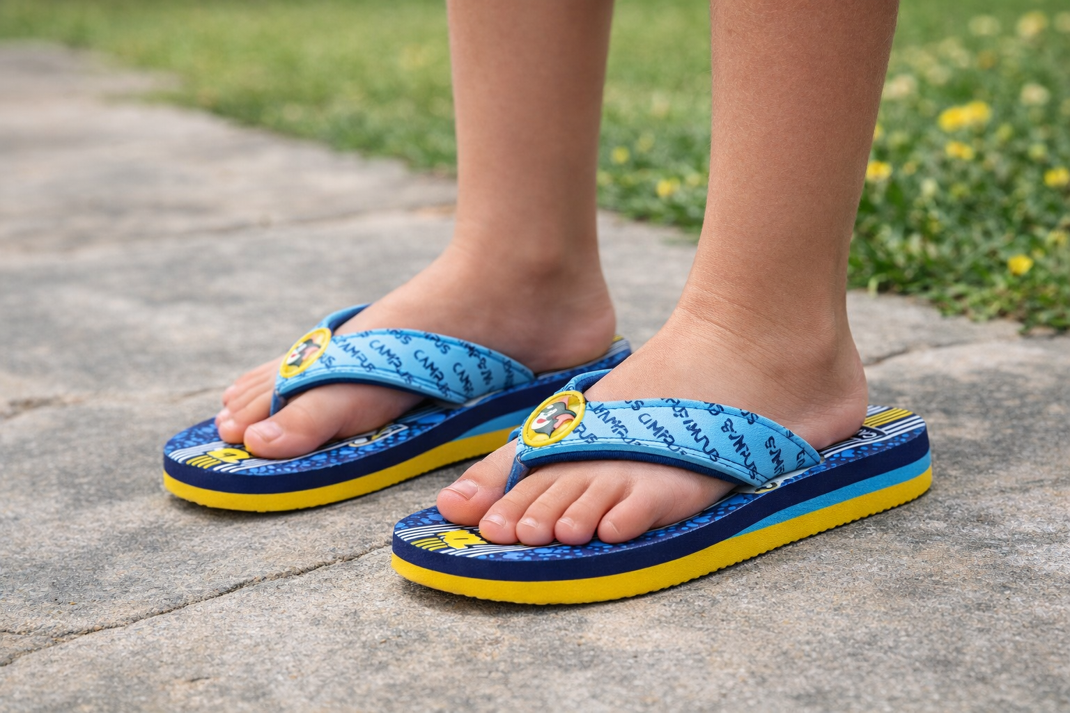 Kids Stylish Flip Flops – Lightweight Printed Casual Slippers for Boys & Girls