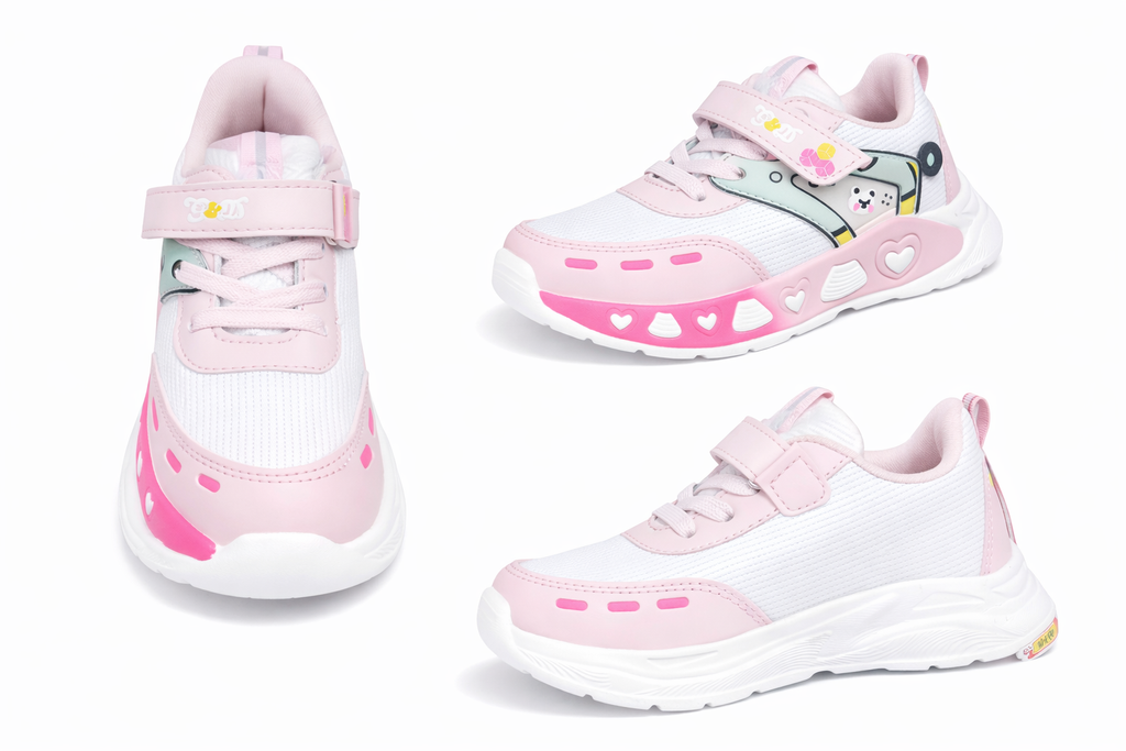 Kids Panda Sports Sneakers – Lightweight Breathable Casual Running Shoes for Boys & Girls