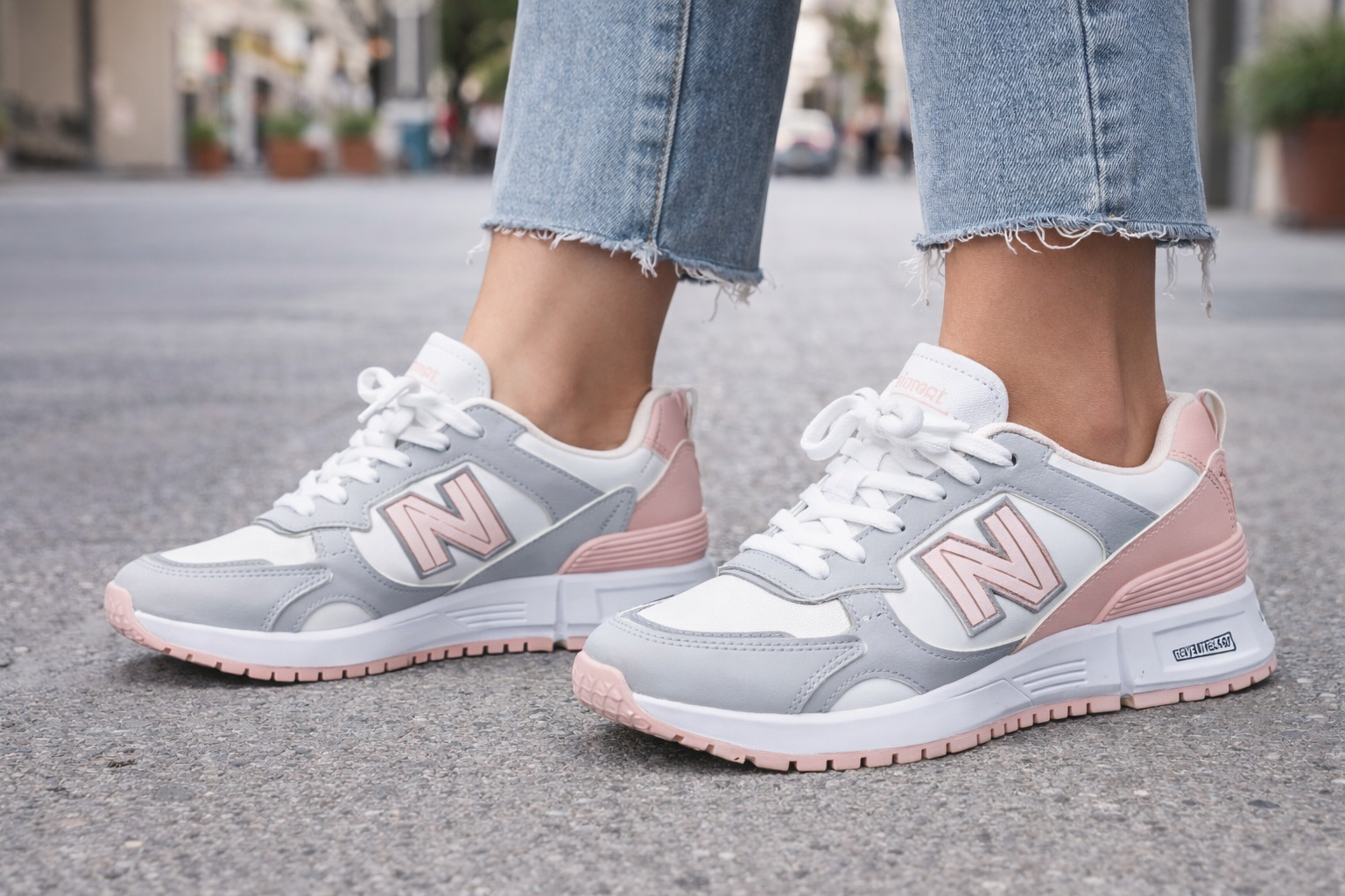 Women’s Sky Blue & White Stylish Casual Sneakers