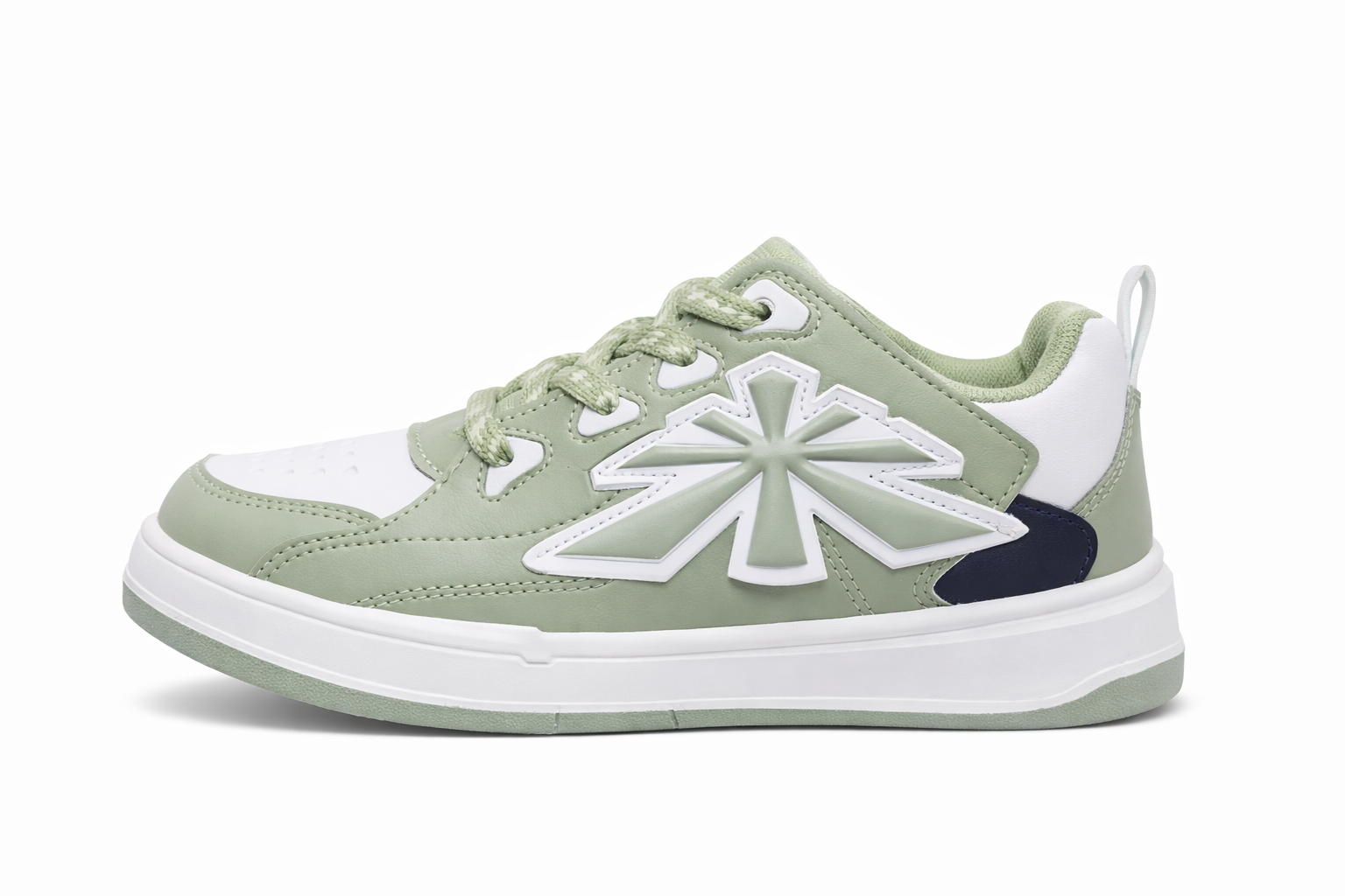 Kids Stylish Casual Sneakers – Green & White Comfortable Everyday Shoes