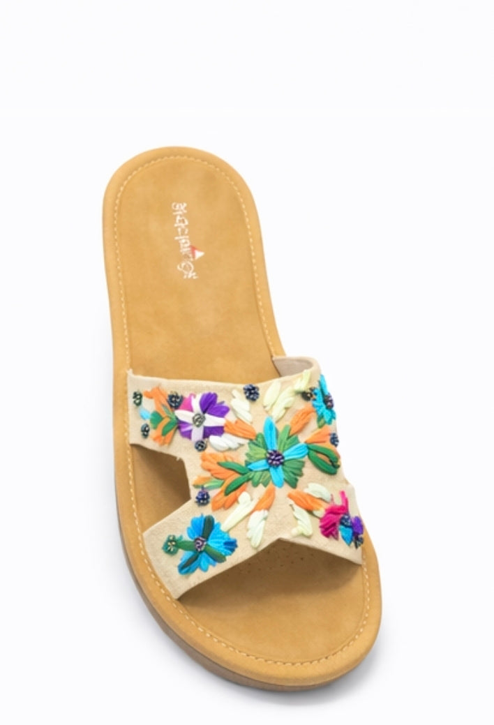 🌸 Ladies Floral Comfort Slippers – Dual Strap Design