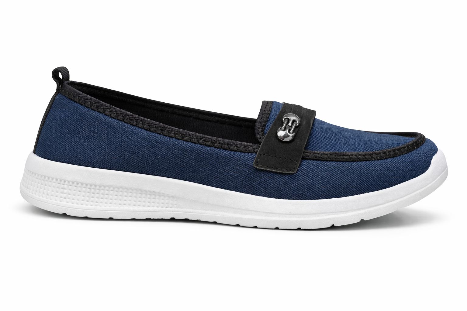 Women's Lightweight Casual Slip-On Shoes – Comfortable Everyday Walking Loafers (Black)