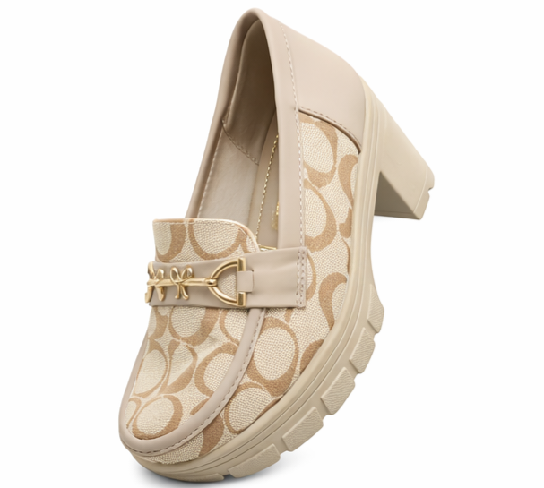 👠 Premium Printed Platform Heel Loafers