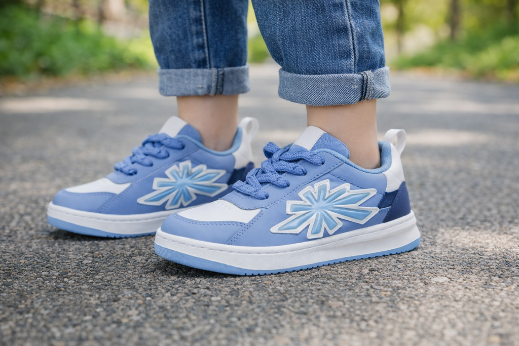 Kids Stylish Casual Sneakers – Green & White Comfortable Everyday Shoes