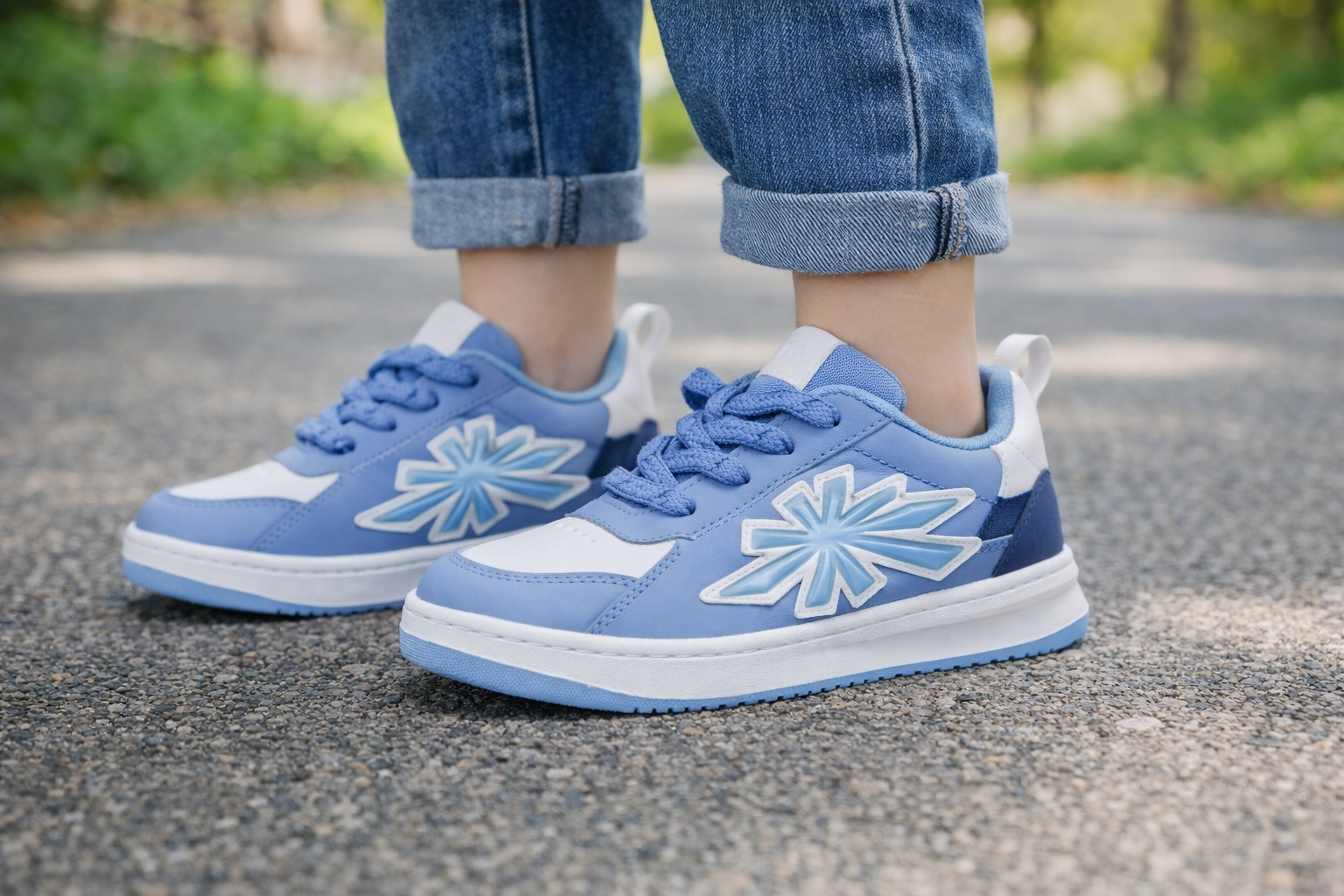 Kids Stylish Casual Sneakers – Green & White Comfortable Everyday Shoes