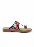 Floral Embroidered Toe-Loop