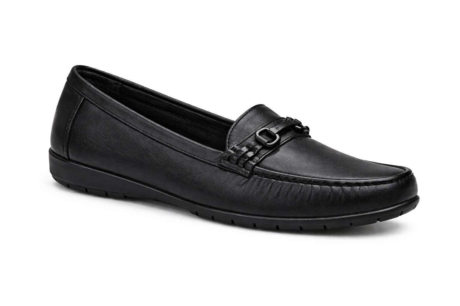 Women’s Black Comfort Loafers – Stylish Slip-On Casual Shoes