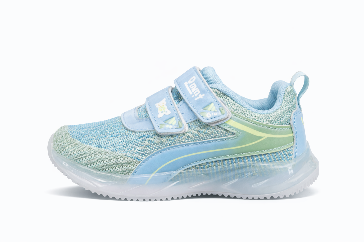 Kids Sky Blue Sports Shoes – Lightweight Breathable Velcro Sneakers