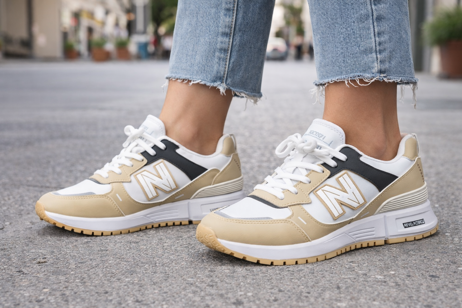 Women’s Sky Blue & White Stylish Casual Sneakers