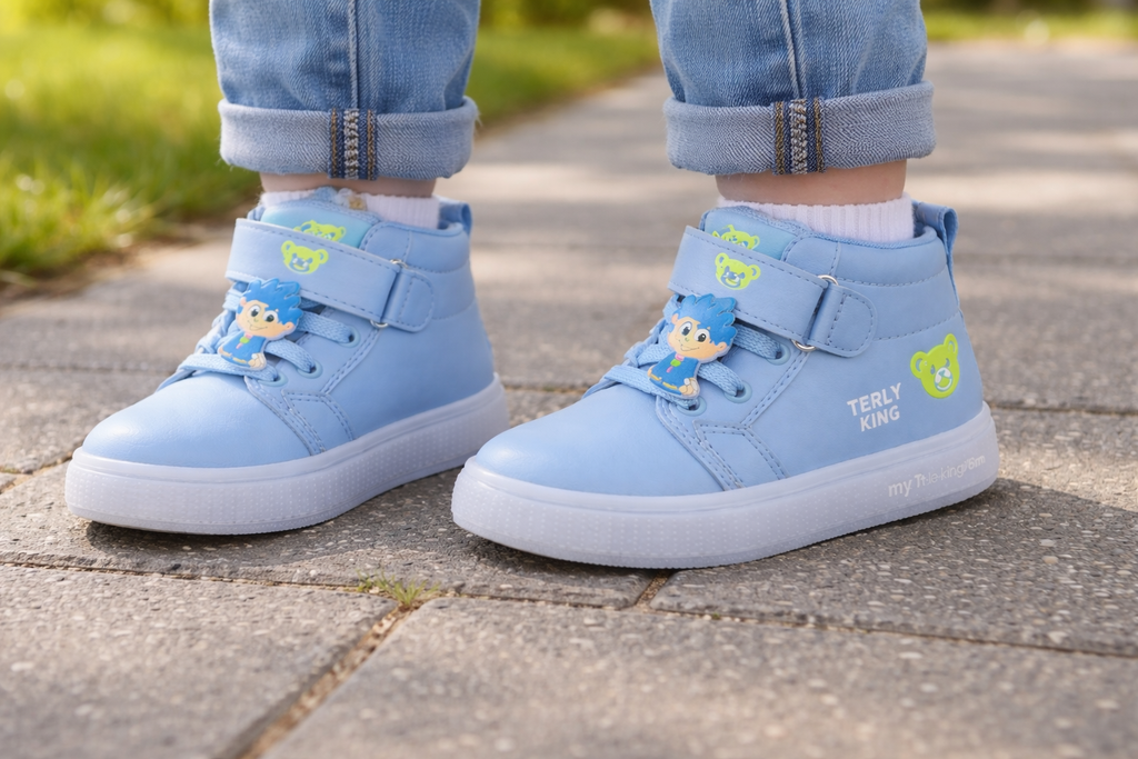 Cute Pink Teddy Kids Casual Sneakers – Soft & Comfortable Baby Shoes