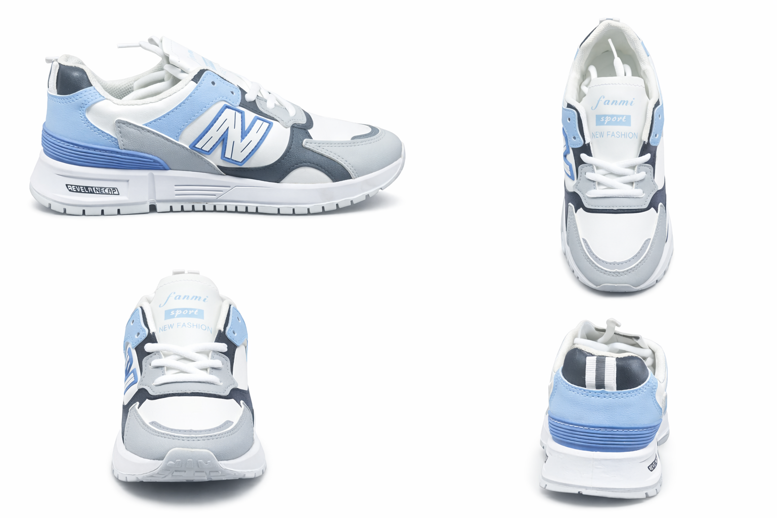 Women’s Sky Blue & White Stylish Casual Sneakers