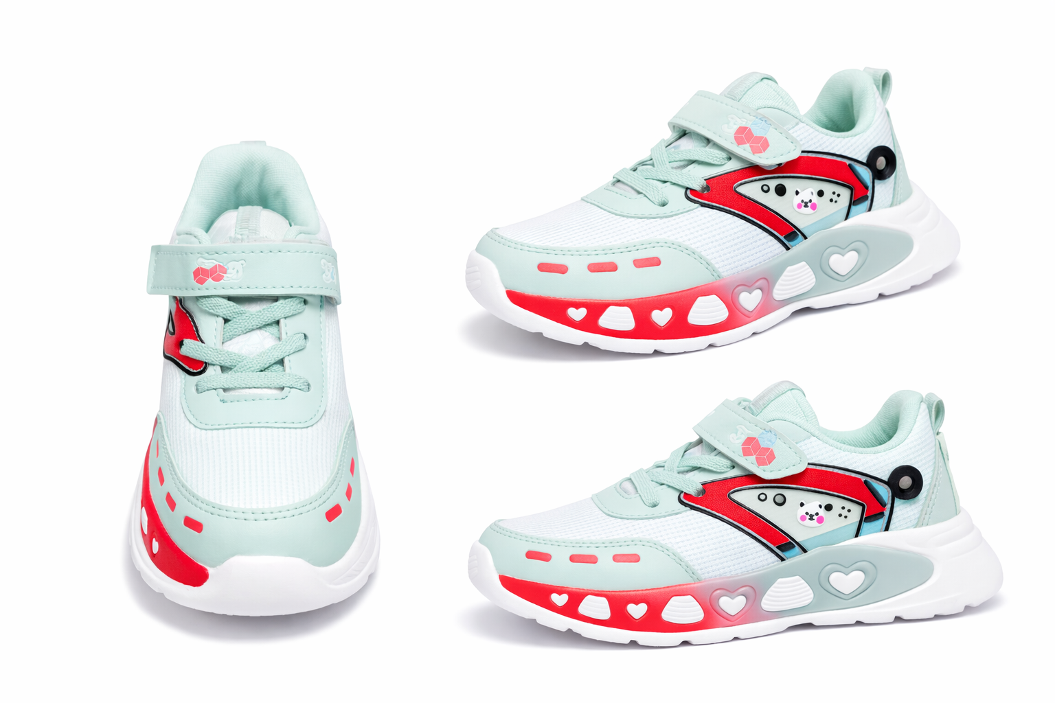 Kids Panda Sports Sneakers – Lightweight Breathable Casual Running Shoes for Boys & Girls