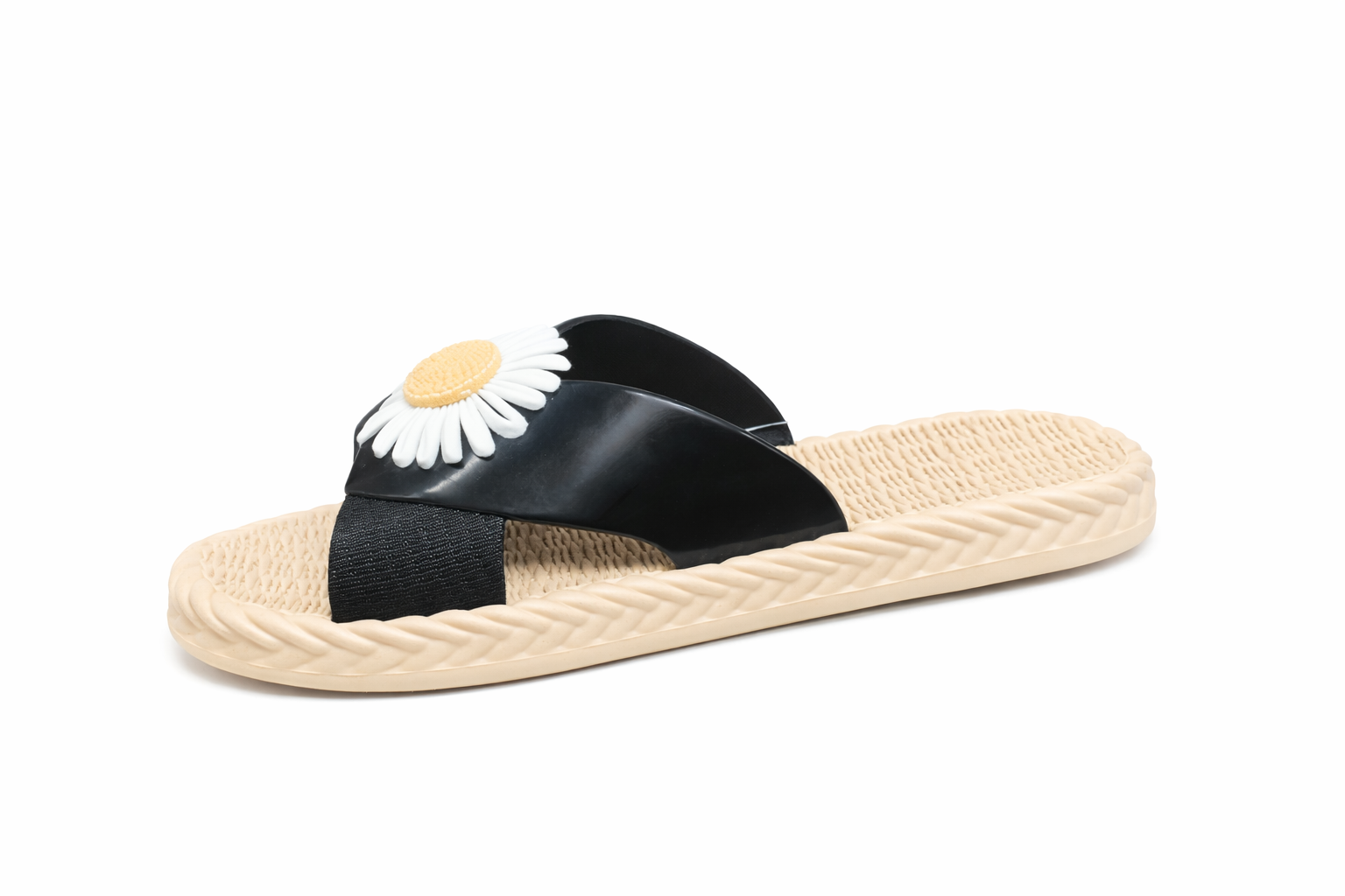 Women’s Daisy Flower Comfort Slides – Stylish Casual Summer Slippers
