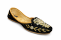 Black Velvet Embroidered Punjabi Jutti for Women – Traditional Handcrafted Ethnic Flats