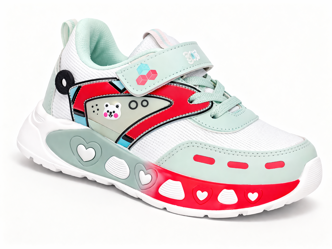 Kids Panda Sports Sneakers – Lightweight Breathable Casual Running Shoes for Boys & Girls