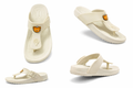 Kids Beige Cartoon Tiger Flip Flops – Comfortable Lightweight Daily Wear Slippers