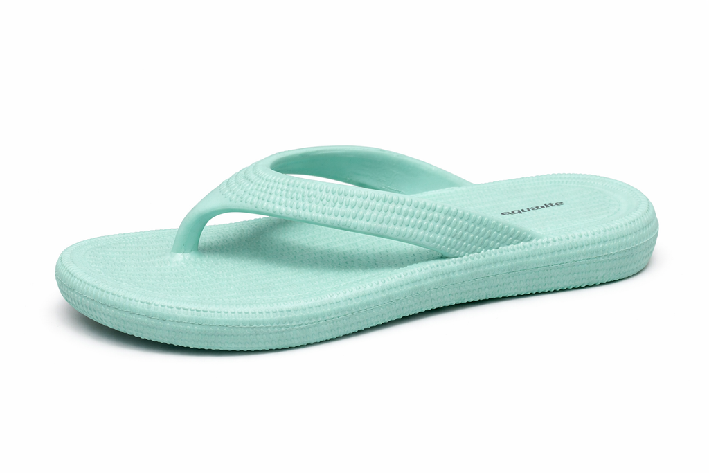 Women Light Green Comfort Flip-Flops | Soft Lightweight Everyday Slippers